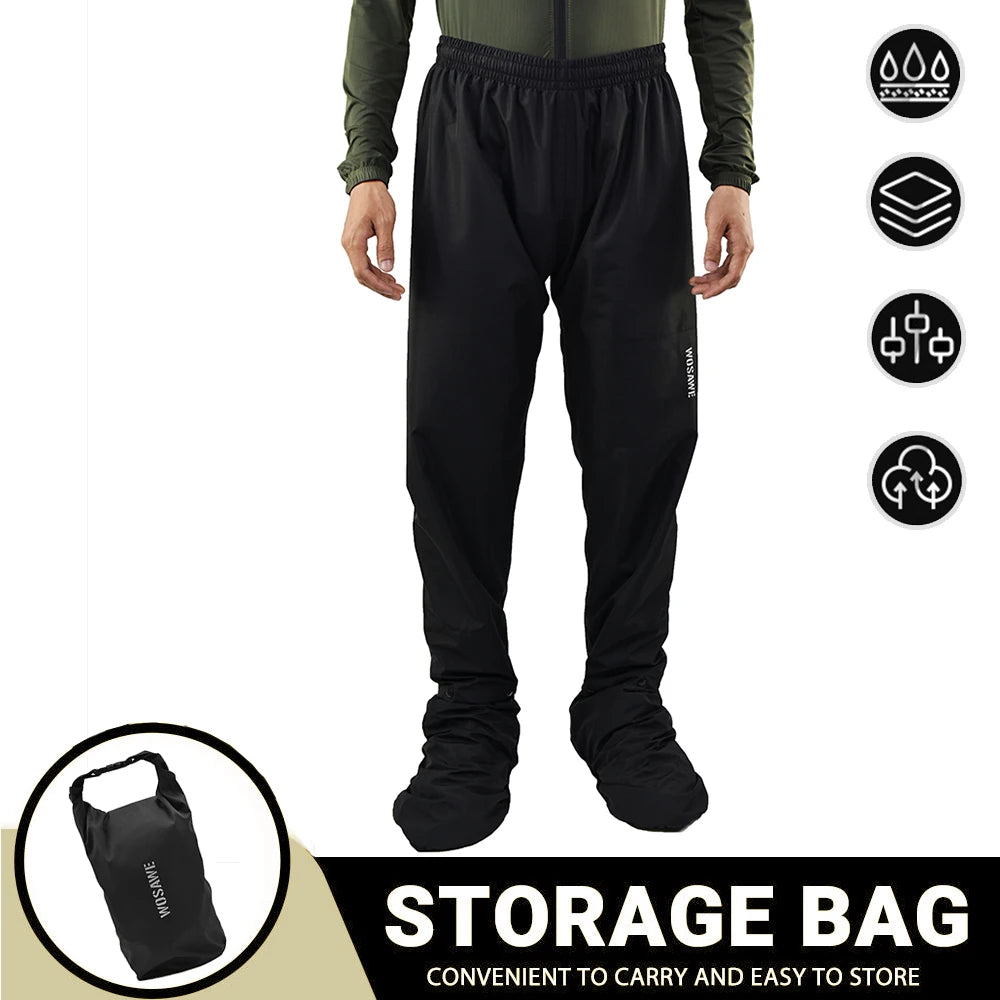 Motorcycle Raincoat Men'S Rainproof Thickened Plus-Sized Riding Full Body Split Single Raincoat Rain Pants