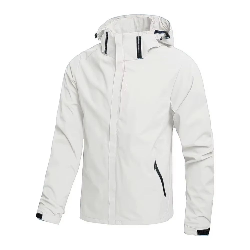 Men'S Waterproof Rain Jacket Lightweight Outer Hooded Outdoor Raincoat Hiking Windproof Jacket Climbing Outdoor Jackets