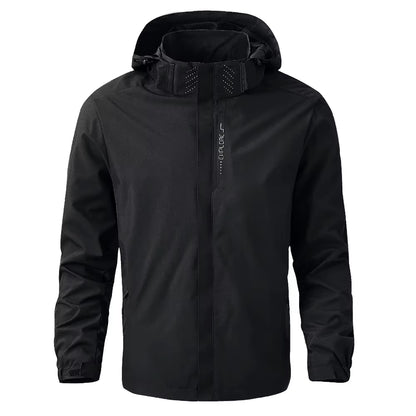 Men'S Waterproof Rain Jacket Lightweight Outer Hooded Outdoor Raincoat Hiking Windproof Jacket Climbing Outdoor Jackets
