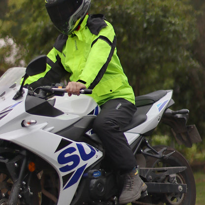 Motorcycle Raincoat Men'S Rainproof Thickened Plus-Sized Riding Full Body Split Single Raincoat Rain Pants