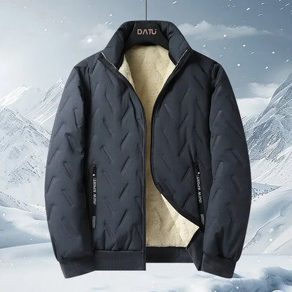 Fleece-Lined Warm Winter Three-Piece Set Cotton Coat Jacket Windproof Thickened Sheep Velvet Trousers Casual Style