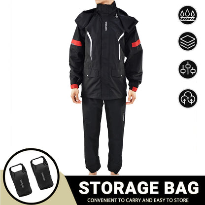 Motorcycle Raincoat Men'S Rainproof Thickened Plus-Sized Riding Full Body Split Single Raincoat Rain Pants