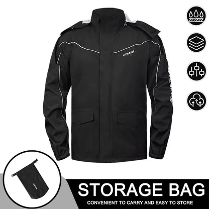Motorcycle Raincoat Men'S Rainproof Thickened Plus-Sized Riding Full Body Split Single Raincoat Rain Pants